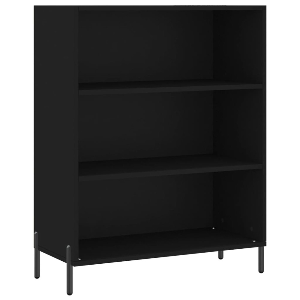 vidaXL Dulap cu rafturi, negru, 69,5x32,5x90 cm, lemn compozit
