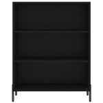 vidaXL Dulap cu rafturi, negru, 69,5x32,5x90 cm, lemn compozit vidaXL Dulap cu rafturi, negru, 69,5x32,5x90 cm, lemn compozit