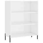 vidaXL Dulap cu rafturi alb extralucios 69,5x32,5x90 cm lemn compozit vidaXL Dulap cu rafturi alb extralucios 69,5x32,5x90 cm lemn compozit