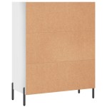 vidaXL Dulap cu rafturi alb extralucios 69,5x32,5x90 cm lemn compozit vidaXL Dulap cu rafturi alb extralucios 69,5x32,5x90 cm lemn compozit