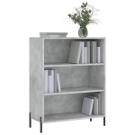 vidaXL Dulap cu rafturi, gri beton, 69,5x32,5x90 cm, lemn compozit vidaXL Dulap cu rafturi, gri beton, 69,5x32,5x90 cm, lemn compozit