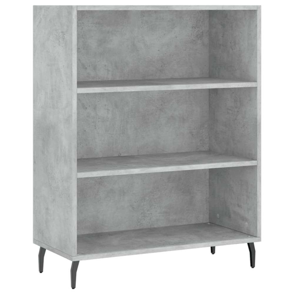 vidaXL Dulap cu rafturi, gri beton, 69,5x32,5x90 cm, lemn compozit