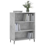 vidaXL Dulap cu rafturi, gri beton, 69,5x32,5x90 cm, lemn compozit
