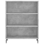 vidaXL Dulap cu rafturi, gri beton, 69,5x32,5x90 cm, lemn compozit