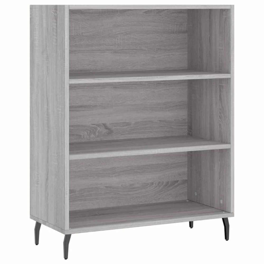 vidaXL Dulap cu rafturi, gri sonoma, 69,5x32,5x90 cm, lemn compozit