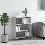 vidaXL Dulap cu rafturi, gri sonoma, 69,5x32,5x90 cm, lemn compozit vidaXL Dulap cu rafturi, gri sonoma, 69,5x32,5x90 cm, lemn compozit