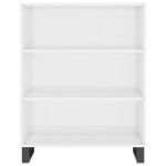 vidaXL Dulap cu rafturi alb extralucios 69,5x32,5x90 cm lemn compozit
