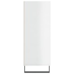 vidaXL Dulap cu rafturi alb extralucios 69,5x32,5x90 cm lemn compozit