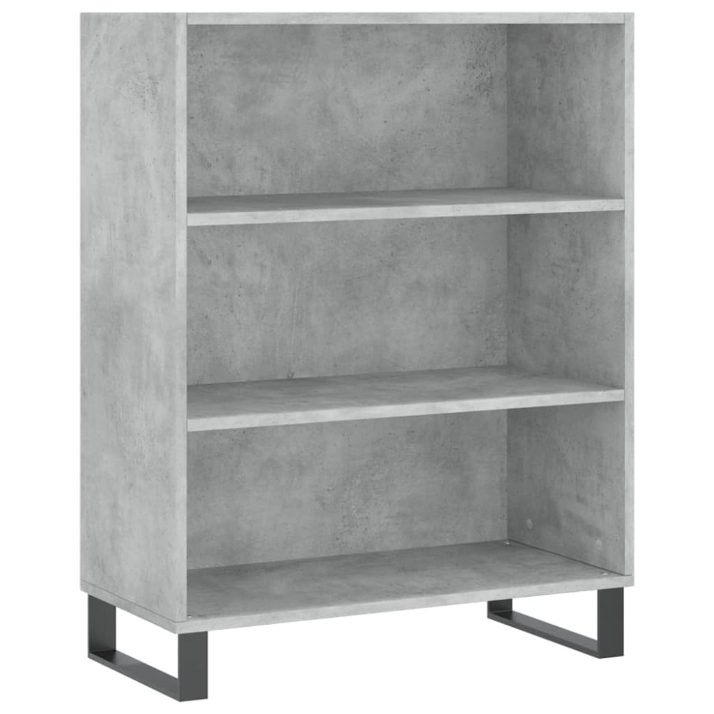 vidaXL Dulap cu rafturi, gri beton, 69,5x32,5x90 cm, lemn compozit