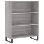 vidaXL Dulap cu rafturi, gri sonoma, 69,5x32,5x90 cm, lemn compozit
