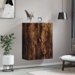 vidaXL Dulap montat pe perete, stejar fumuriu, 69,5x34x90 cm