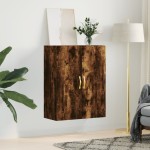 vidaXL Dulap montat pe perete, stejar fumuriu, 69,5x34x90 cm