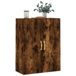vidaXL Dulap montat pe perete, stejar fumuriu, 69,5x34x90 cm