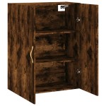 vidaXL Dulap montat pe perete, stejar fumuriu, 69,5x34x90 cm