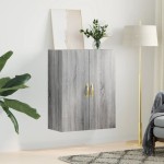 vidaXL Dulap montat pe perete, gri sonoma, 69,5x34x90 cm