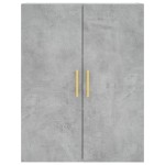 vidaXL Dulap cu montaj pe perete, gri beton, 69,5x34x90 cm