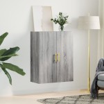 vidaXL Dulap montat pe perete, gri sonoma, 69,5x34x90 cm