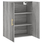 vidaXL Dulap montat pe perete, gri sonoma, 69,5x34x90 cm