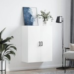 vidaXL Dulap cu montaj pe perete, alb, 69,5x34x90 cm vidaXL Dulap cu montaj pe perete, alb, 69,5x34x90 cm