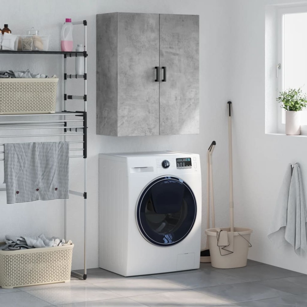 vidaXL Dulap cu montaj pe perete, gri beton, 69,5x34x90 cm