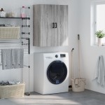 vidaXL Dulap montat pe perete, gri sonoma, 69,5x34x90 cm