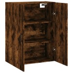 vidaXL Dulap montat pe perete, stejar fumuriu, 69,5x34x90 cm