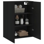 vidaXL Dulap cu montaj pe perete, negru, 69,5x34x90 cm