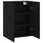 vidaXL Dulap cu montaj pe perete, negru, 69,5x34x90 cm