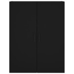 vidaXL Dulap cu montaj pe perete, negru, 69,5x34x90 cm