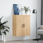 vidaXL Dulap TV montat pe perete, stejar sonoma, 69,5x34x90 cm
