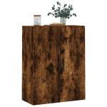 vidaXL Dulap montat pe perete, stejar fumuriu, 69,5x34x90 cm
