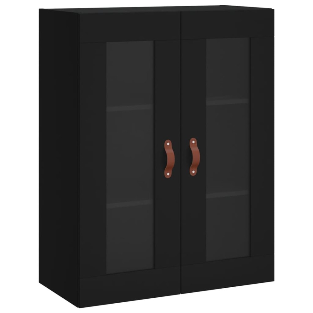 vidaXL Dulap cu montaj pe perete, negru, 69,5x34x90 cm