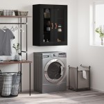 vidaXL Dulap cu montaj pe perete, negru, 69,5x34x90 cm vidaXL Dulap cu montaj pe perete, negru, 69,5x34x90 cm