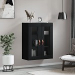 vidaXL Dulap cu montaj pe perete, negru, 69,5x34x90 cm vidaXL Dulap cu montaj pe perete, negru, 69,5x34x90 cm