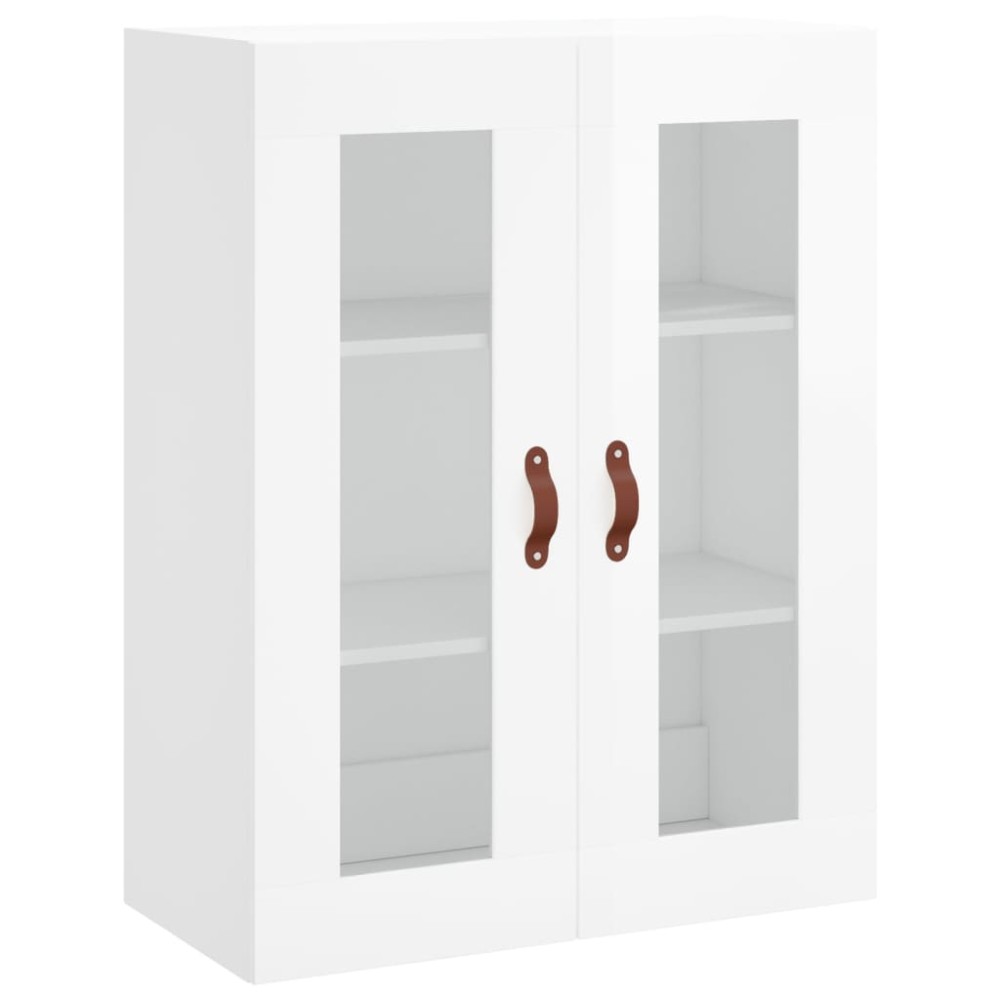 vidaXL Dulap cu montaj pe perete, alb extralucios, 69,5x34x90 cm
