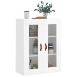 vidaXL Dulap cu montaj pe perete, alb extralucios, 69,5x34x90 cm vidaXL Dulap cu montaj pe perete, alb extralucios, 69,5x34x90 cm