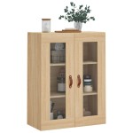 vidaXL Dulap TV montat pe perete, stejar sonoma, 69,5x34x90 cm