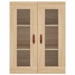 vidaXL Dulap TV montat pe perete, stejar sonoma, 69,5x34x90 cm
