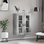 vidaXL Dulap cu montaj pe perete, gri beton, 69,5x34x90 cm