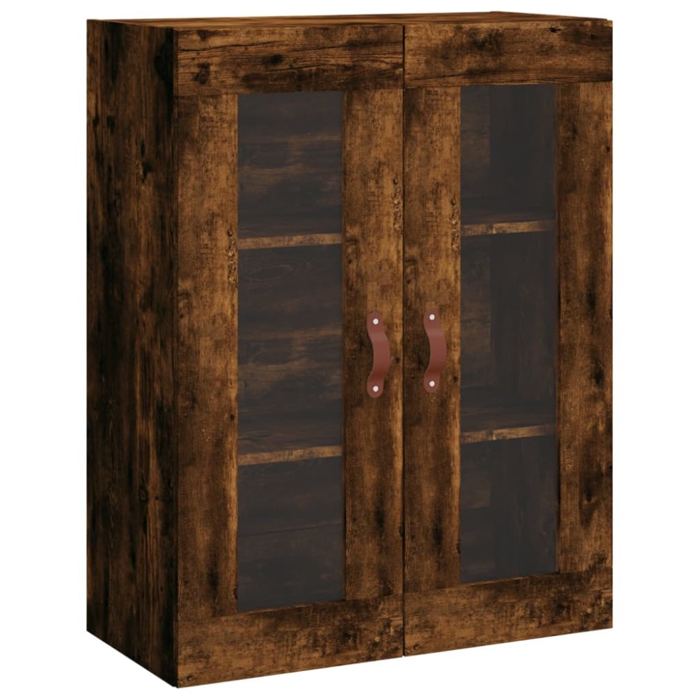 vidaXL Dulap montat pe perete, stejar fumuriu, 69,5x34x90 cm