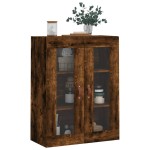 vidaXL Dulap montat pe perete, stejar fumuriu, 69,5x34x90 cm