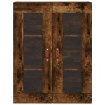 vidaXL Dulap montat pe perete, stejar fumuriu, 69,5x34x90 cm