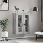 vidaXL Dulap montat pe perete, gri sonoma, 69,5x34x90 cm