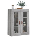 vidaXL Dulap montat pe perete, gri sonoma, 69,5x34x90 cm
