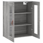vidaXL Dulap montat pe perete, gri sonoma, 69,5x34x90 cm