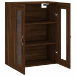 vidaXL Dulap montat pe perete, stejar maro, 69,5x34x90 cm