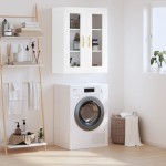 vidaXL Dulap cu montaj pe perete, alb, 69,5x34x90 cm vidaXL Dulap cu montaj pe perete, alb, 69,5x34x90 cm