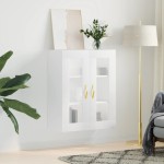 vidaXL Dulap cu montaj pe perete, alb, 69,5x34x90 cm vidaXL Dulap cu montaj pe perete, alb, 69,5x34x90 cm