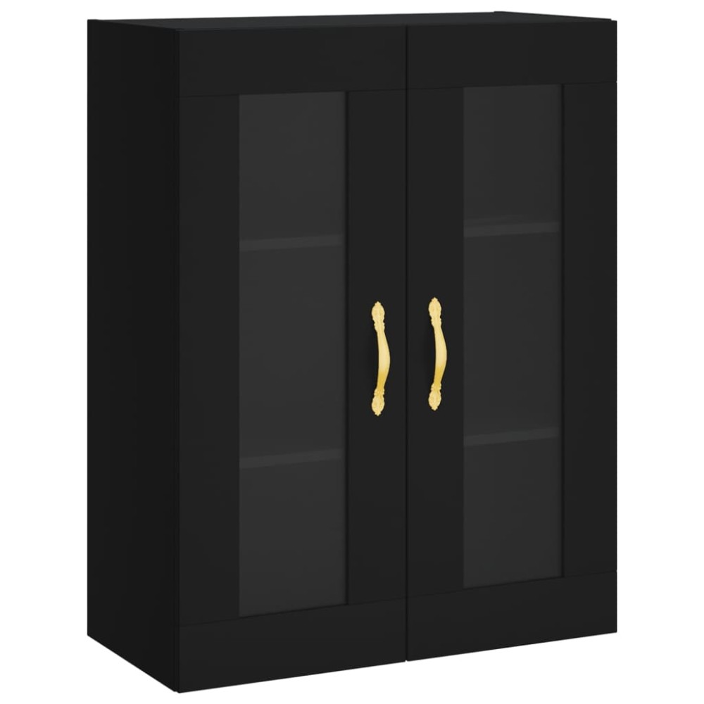 vidaXL Dulap cu montaj pe perete, negru, 69,5x34x90 cm