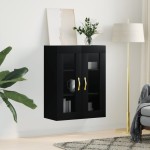 vidaXL Dulap cu montaj pe perete, negru, 69,5x34x90 cm vidaXL Dulap cu montaj pe perete, negru, 69,5x34x90 cm